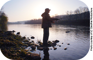 man fishing